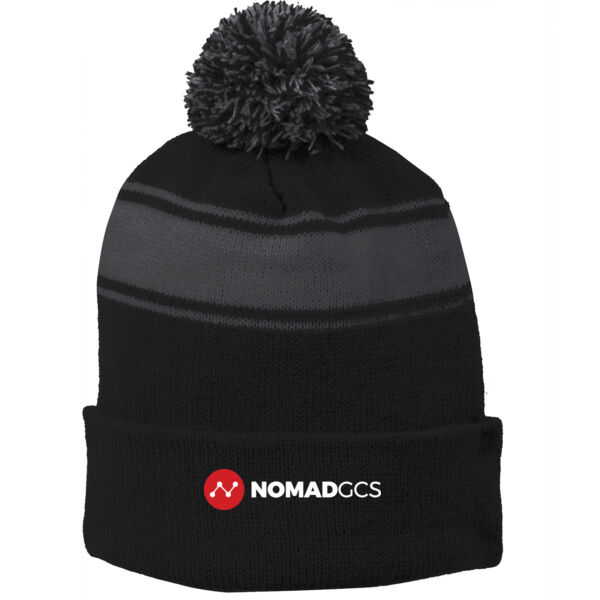 Stripe Pom Pom Beanie Thumbnail